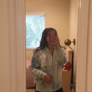 Cloud Tie Dye Zip- Up Hoodie